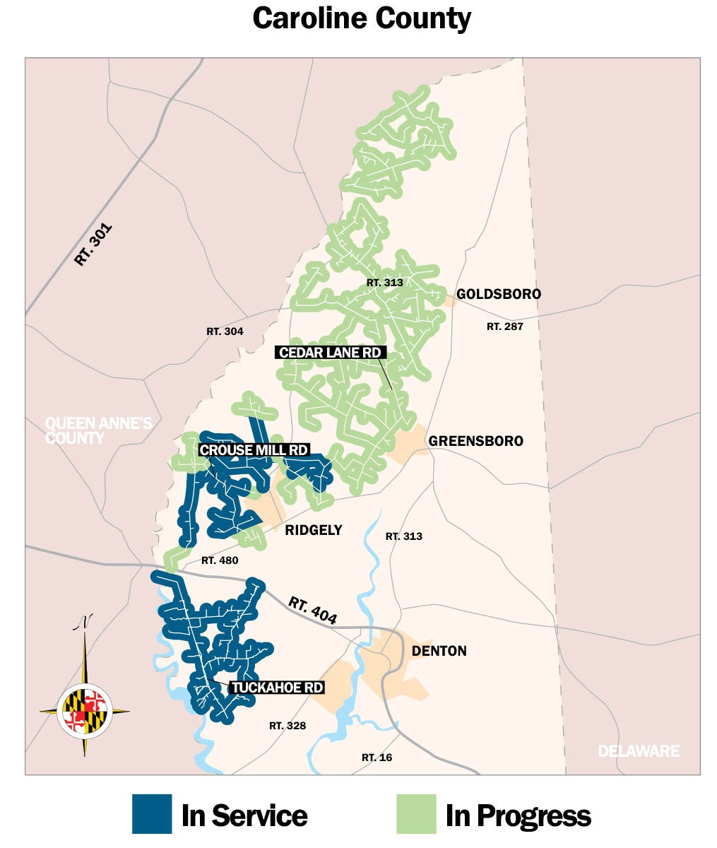 Caroline County Broadband Map
