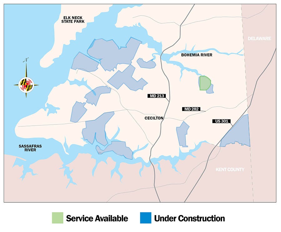 Cecil County Fiber Map