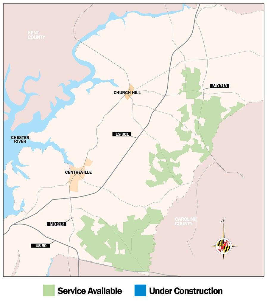 Queen Anne's County Fiber Map