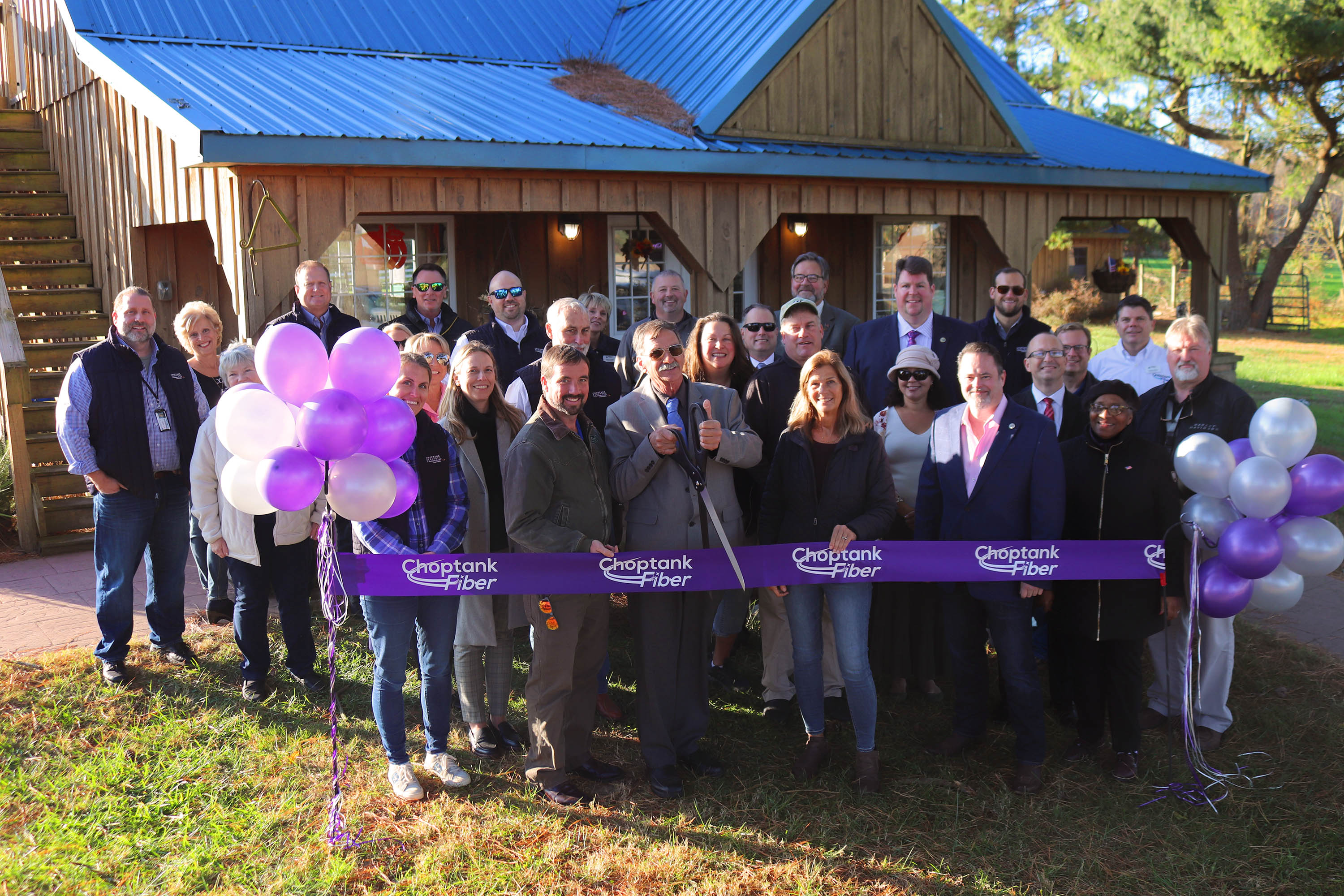 Choptank Electric staff and elected officials celebrate Worcester County members hooked up to high speed internet